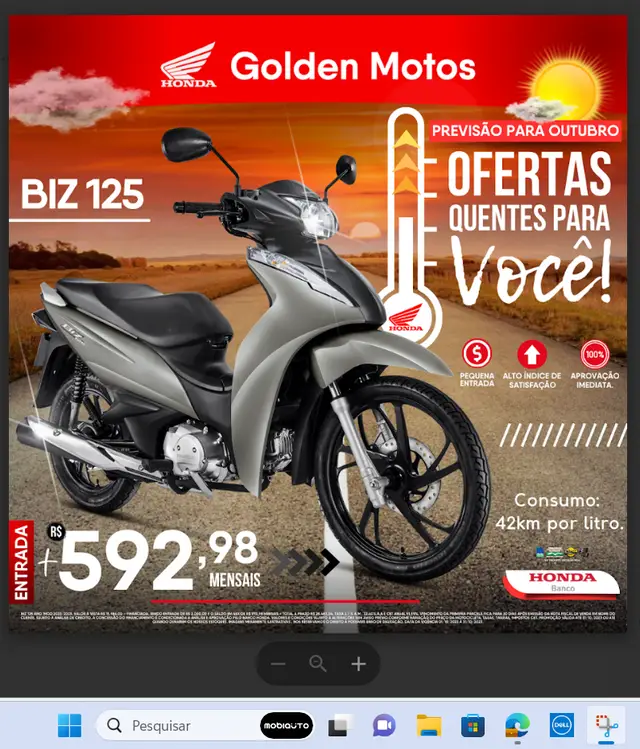 Moto Honda Biz 125i 2024 Flex