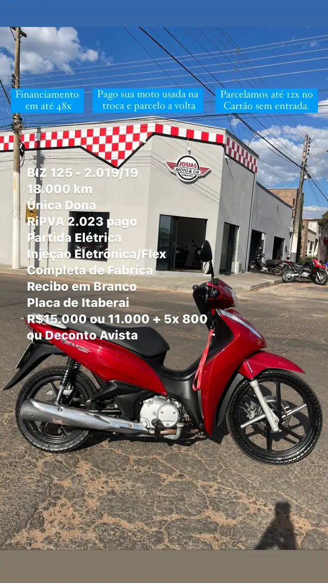 Carro Honda Biz 125i 2019 Flex