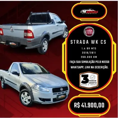 Carro Fiat Strada 2011 Working 1.4 (Flex) (Cabine Estendida)
