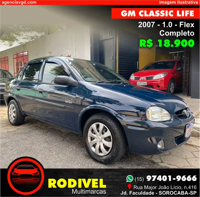 Carro Chevrolet Classic 2007 Corsa Sedan  Life 1.0 (Flex)