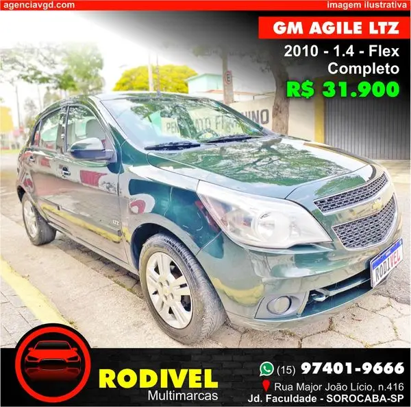 Carro Chevrolet Agile 2010 LTZ 1.4 8V (Flex)