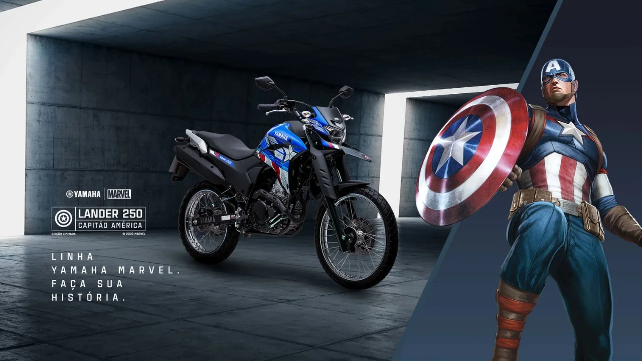 Yamaha XTZ 250 Lander CAPITÃO AMÉRICA FLEX ABS