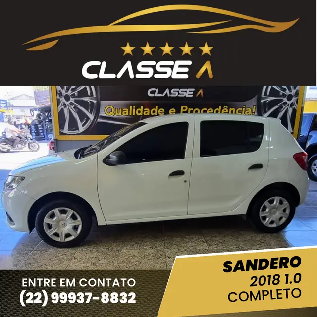 Carro Renault Sandero 2018 Authentique 1.0 12V SCe (Flex)