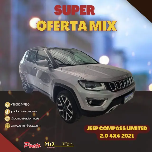 Carro Jeep Compass 2021 2.0 TDI Limited 4x4 (Aut)