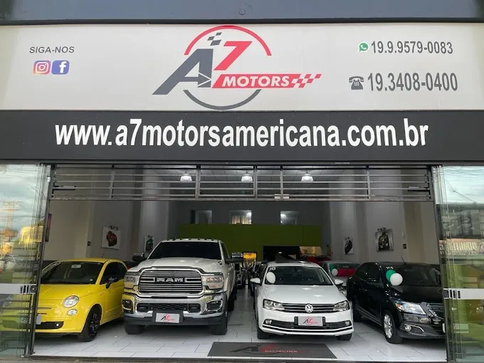 Fachada da loja A7 MOTORS VEICULOS COMERCIO E LOCACAO LTDA - Americana - SP