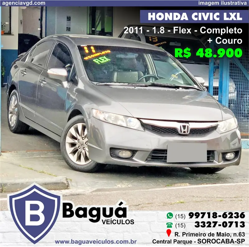 Honda Civic New  LXL 1.8 i-VTEC (Couro) (Aut) (Flex)