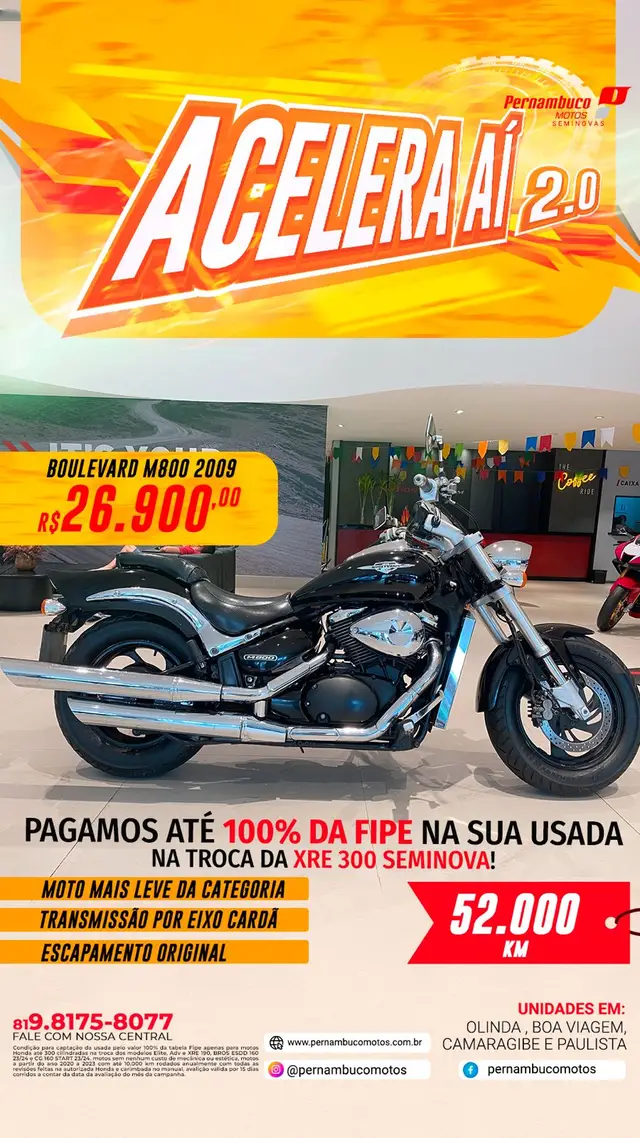 Moto Suzuki Boulevard 2009 M800