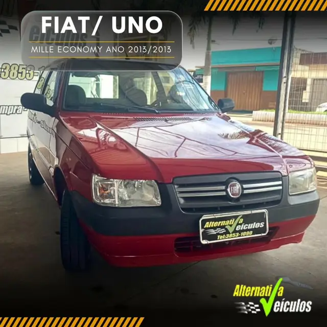 Carro Fiat Uno Mille 2013 Fire Economy 1.0 (Flex) 2p