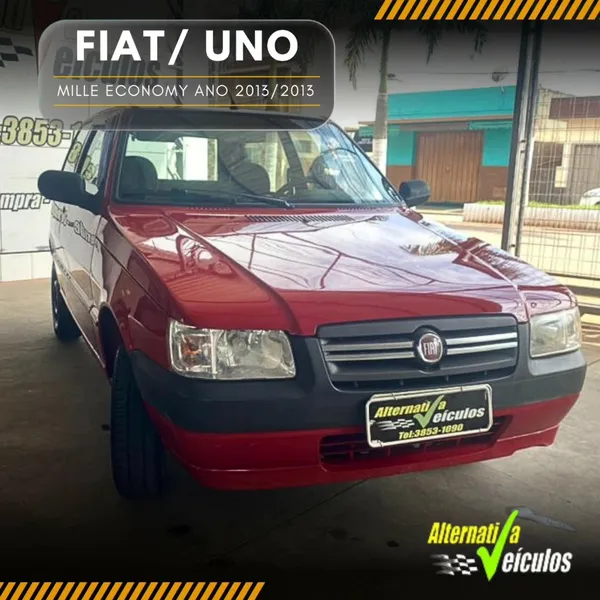 Fiat Uno Mille Economy 2012 é 0km e está à venda por R$ 55 mil - AUTOO