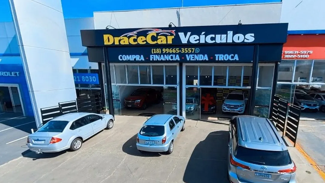 Fachada da loja DRACECAR VEICULOS - Dracena - SP