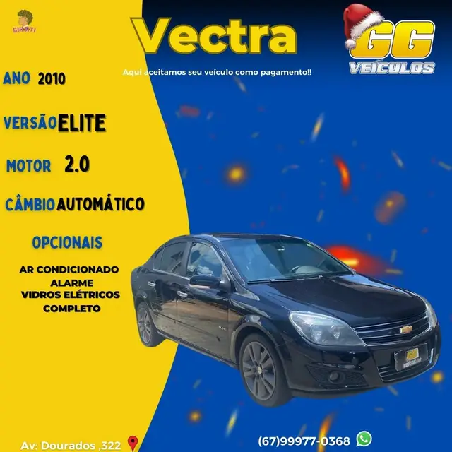 Carro Chevrolet Vectra 2010 Elite 2.0 (Flex) (Aut)