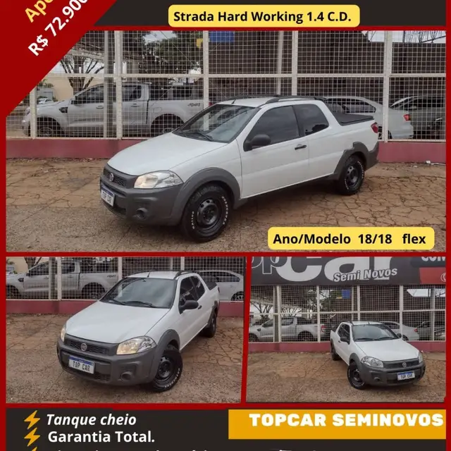 Carro Fiat Strada 2018 Hard Working 1.4 (Flex) (Cabine Dupla)