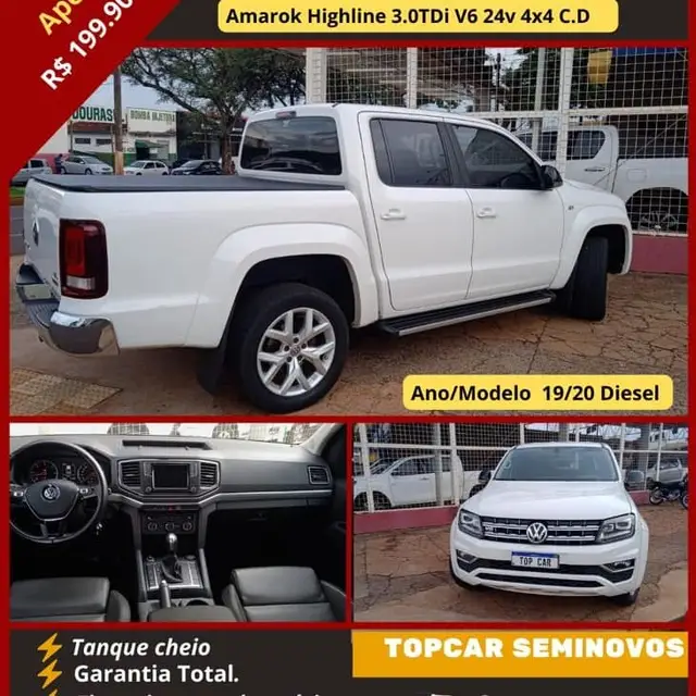 Carro Volkswagen Amarok 2020 2.0 CD 4x4 TDi Highline (Aut)