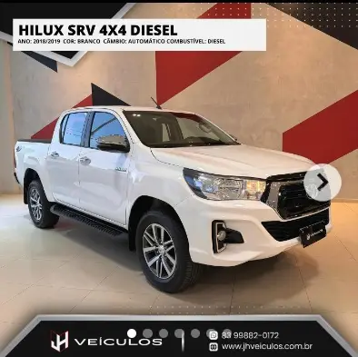 Carro Toyota Hilux Cabine Dupla 2019 Hilux 2.7 SRV CD 4x4 (Flex) (Aut)