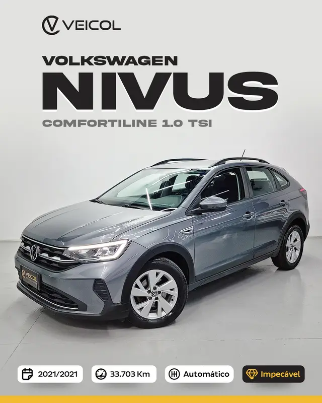 Carro Volkswagen Nivus 2021 Comfortline 1.0 Turbo (Aut) (Flex)