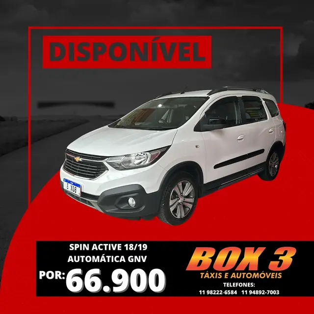 Carro Chevrolet Spin 2019 Activ 1.8 (Flex) (Aut)