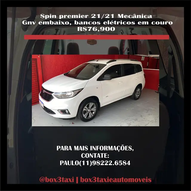 Carro Chevrolet Spin 2021 Premier 7S 1.8 (Flex)
