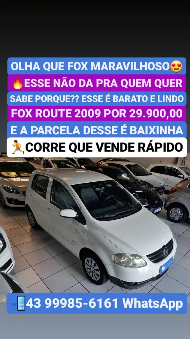 Carro Volkswagen Fox 2009 Route 1.6 8V (Flex) 2p