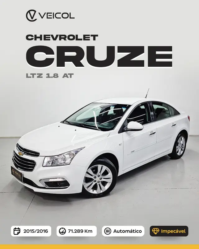 Carro Chevrolet Cruze 2016 LTZ 1.8 16V Ecotec (Aut)(Flex)