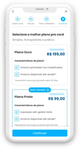 Quarto passo de como criar um anúncio no site da Mobiauto