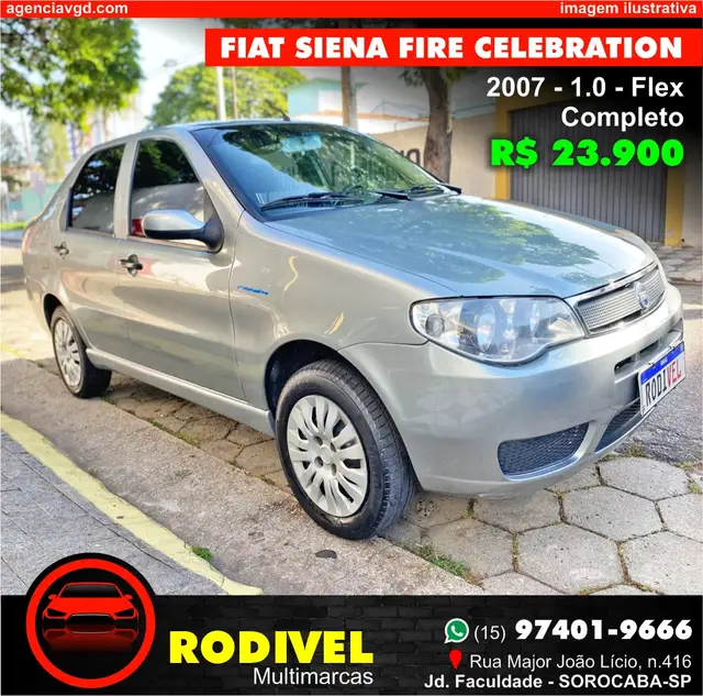Carro Fiat Siena 2007 Fire 1.0 8V