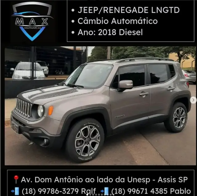 Carro Jeep Renegade 2018 Longitude 1.8 4x2 (Aut) (Flex)