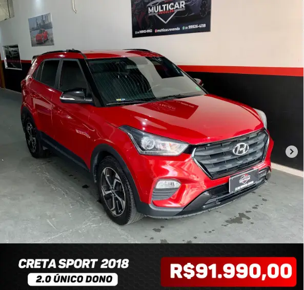 Carro Hyundai Creta 2018 Sport 2.0 (Aut) (Flex)
