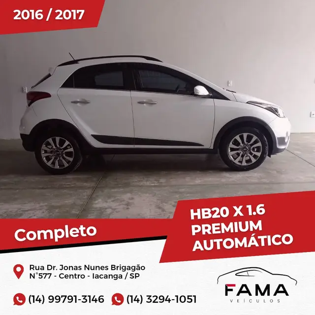 Carro Hyundai HB20X 2017 Premium 1.6 (Aut) (Flex)