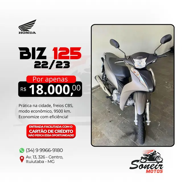 Carro Honda Biz 125i 2023 Flex