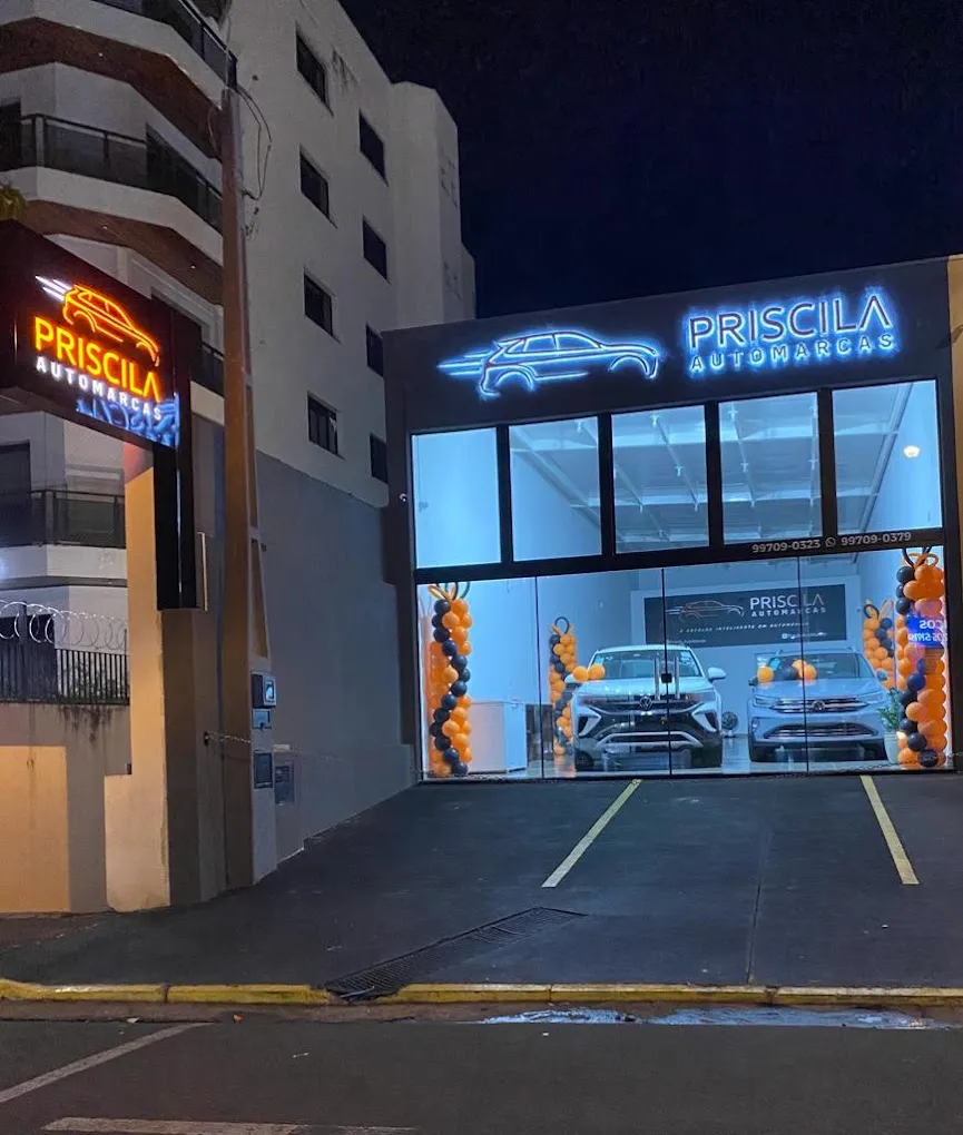Fachada da loja Priscila Automarcas  - Taquaritinga - SP