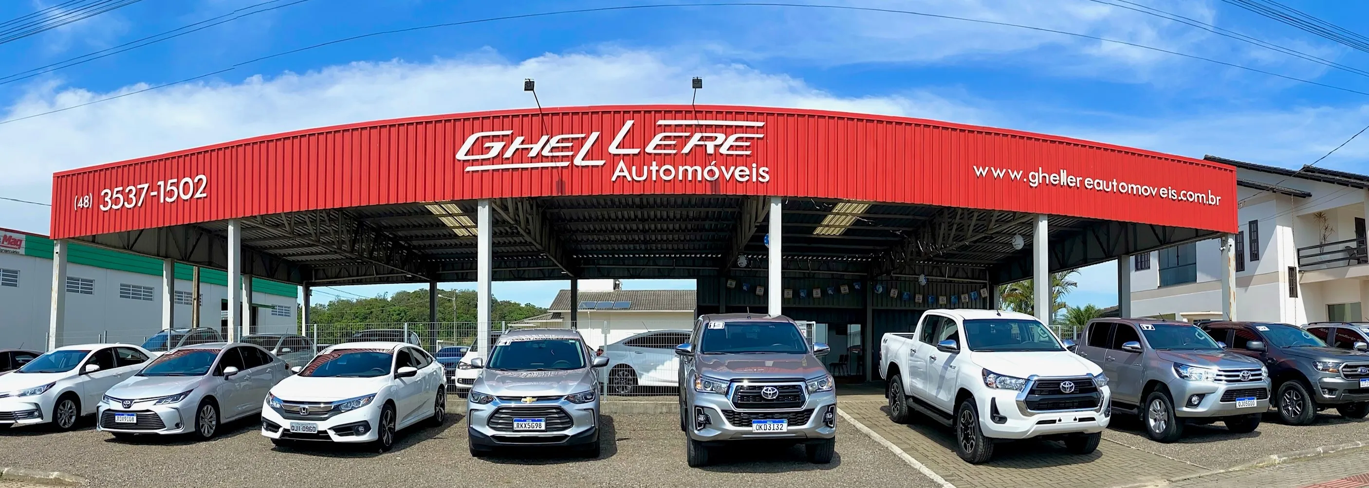 Fachada da loja Veículos à venda em Ghellere Automóveis - Meleiro - SC | Mobiauto