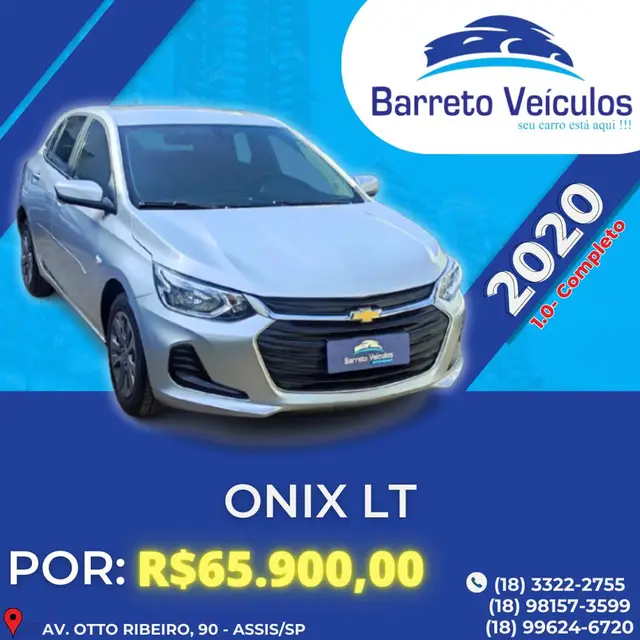 Carro Chevrolet Onix Plus 2020 1.0 Turbo (Flex) (Aut)