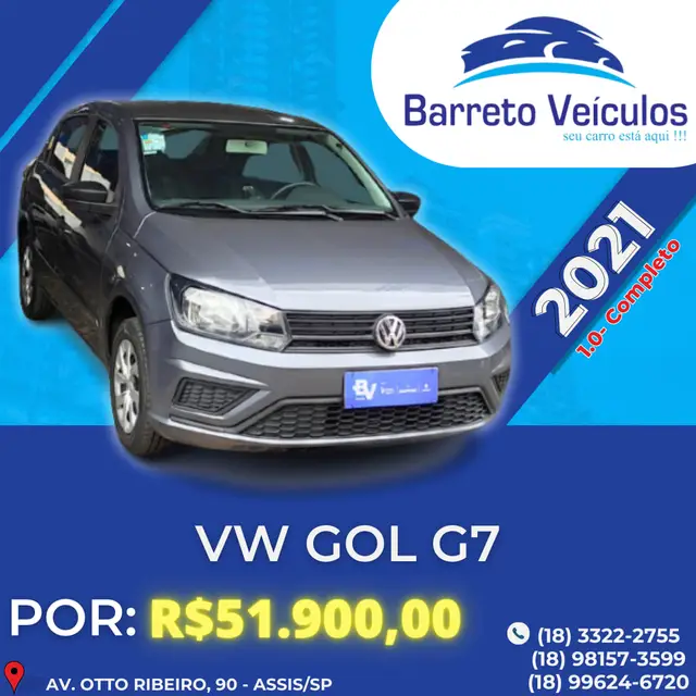 Carro Volkswagen Gol 2021 1.6 (Flex)