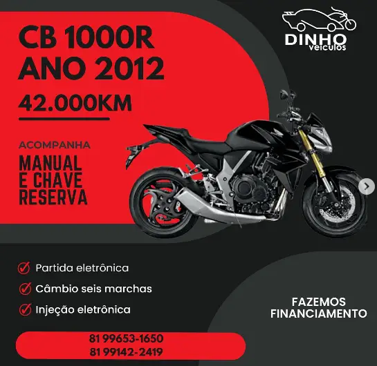 Carro Honda CB 1000R 2012 (ABS)