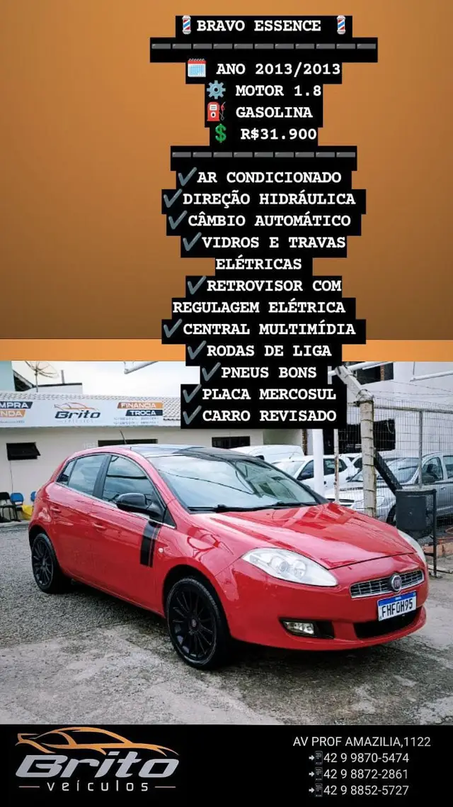 Carro Fiat Bravo 2013 Essence 1.8 16V (Flex)