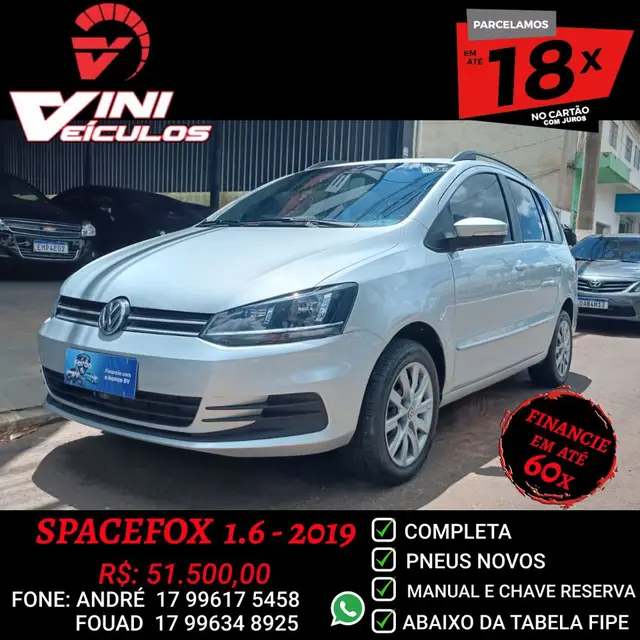 Carro Volkswagen SpaceFox 2019 1.6 MSI Trendline (Flex)