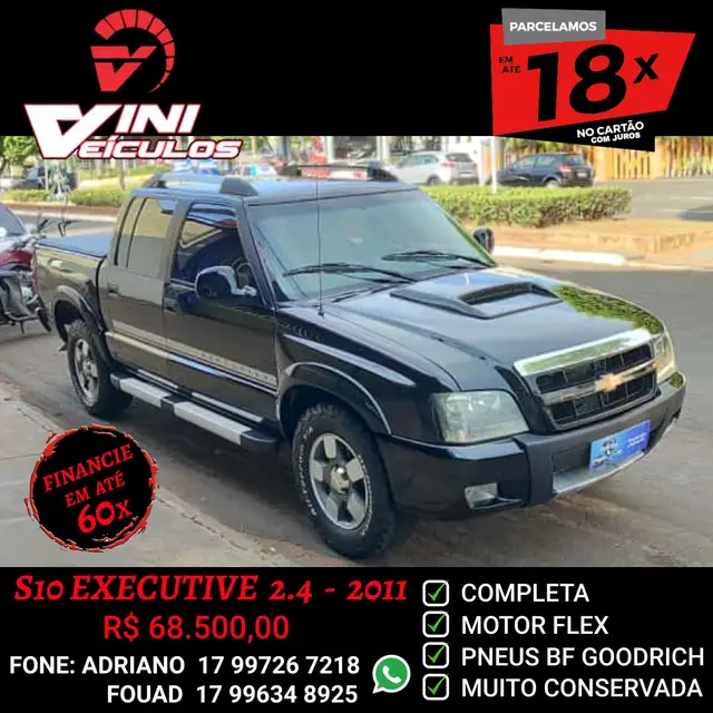 Carro Chevrolet S10 Cabine Dupla 2011 S10 Executive 4x2 2.4 (Flex) (Cab Dupla)