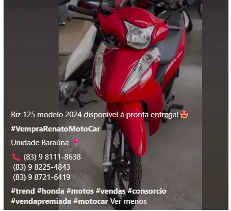 Moto Honda Biz 125i 2024 Flex