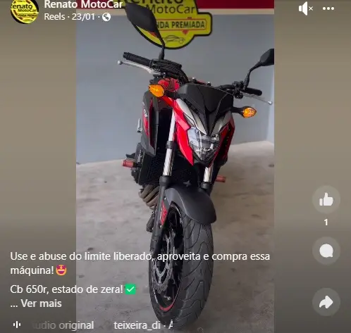Carro Honda CB 650R 2023 (ABS)