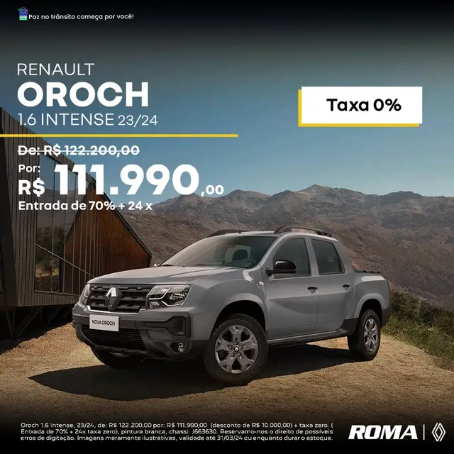 Carro Renault Oroch 2024 Intense 1.6 (Flex)