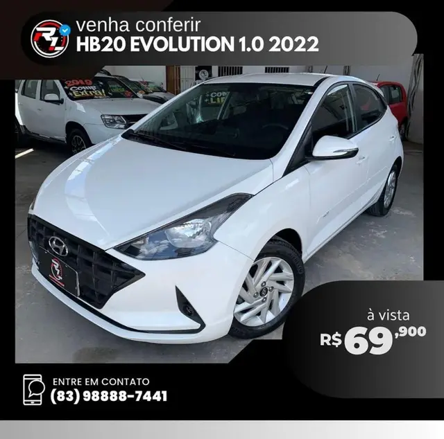 Carro Hyundai HB20 2022 Evolution 1.0