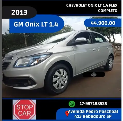 Carro Chevrolet Onix 2013 1.4 LT SPE/4