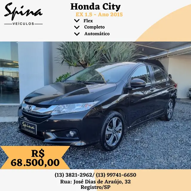 Carro Honda City 2015 EX 1.5 CVT (Flex)