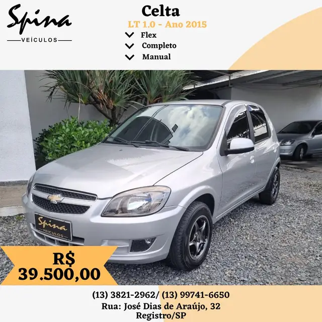 Carro Chevrolet Celta 2015 LT 1.0 (Flex)
