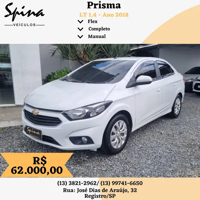 Carro Chevrolet Prisma 2018 1.4 LT SPE/4