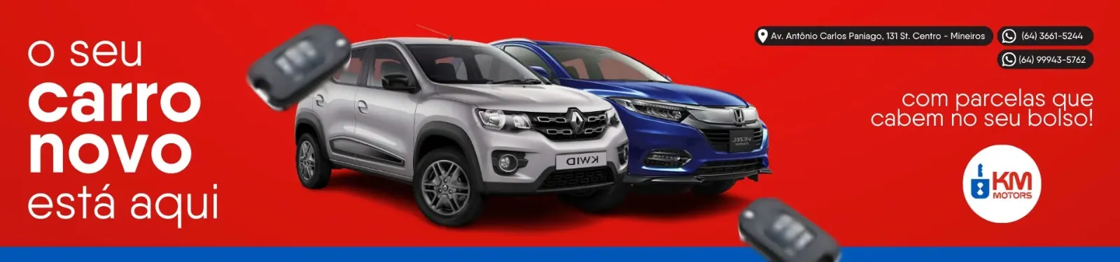 Fachada da loja Veículos à venda em Km Motors - Mineiros - GO | Mobiauto