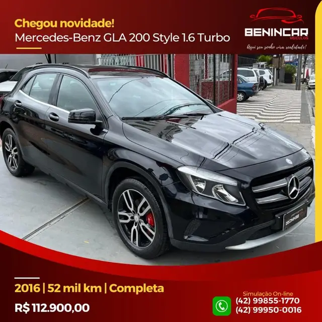 Carro Mercedes-Benz GLA 200 2016 GLA 200 1.6 Advance