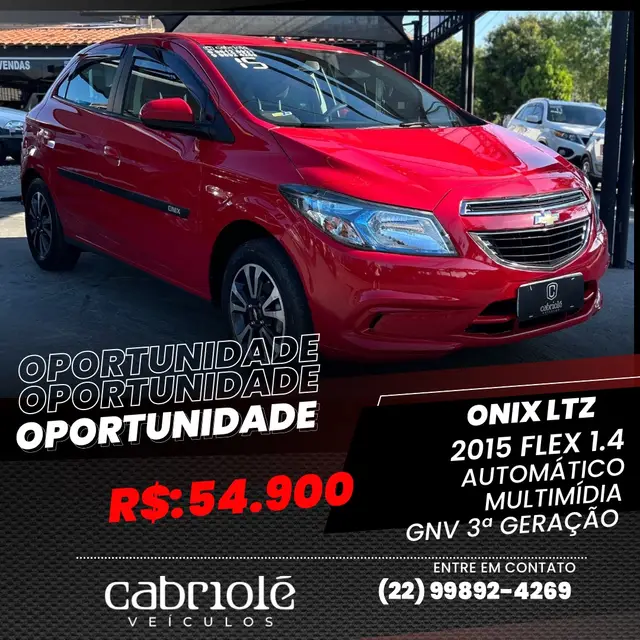 Carro Chevrolet Onix 2015 1.4 LT SPE/4 (Aut)