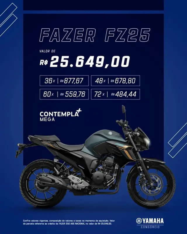 Moto Yamaha Fazer FZ25 2024 Flex