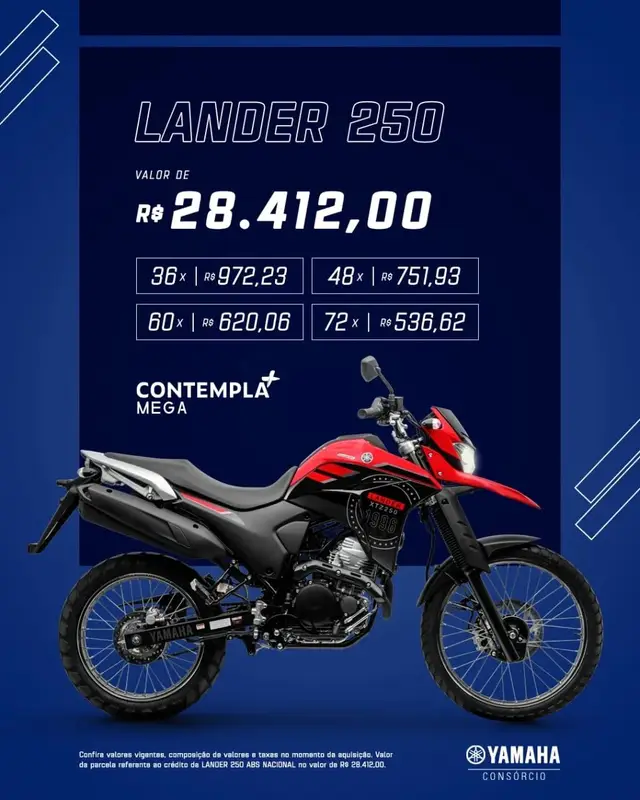 Moto Yamaha XTZ 250 Lander 2024 ABS